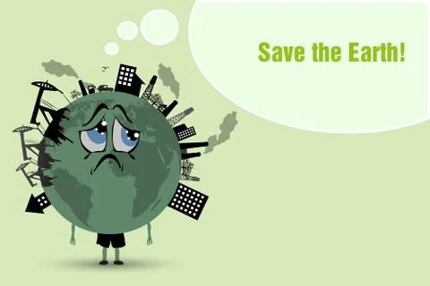 Conserve the earth Stock Illustration
