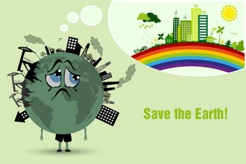 Conserve the earth Stock Illustration