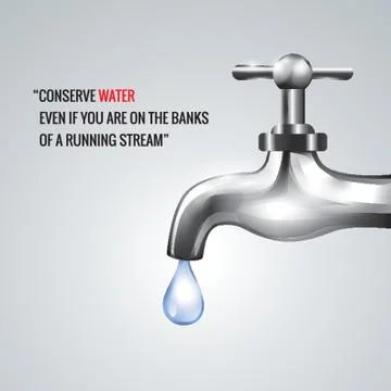 Conserve Water Stock Illustration