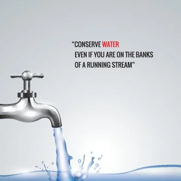 Conserve Water Stock Illustration
