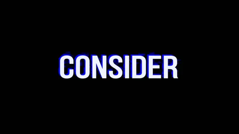 Consider. Animation of Text With Glitch Effect Stock Footage 124770591