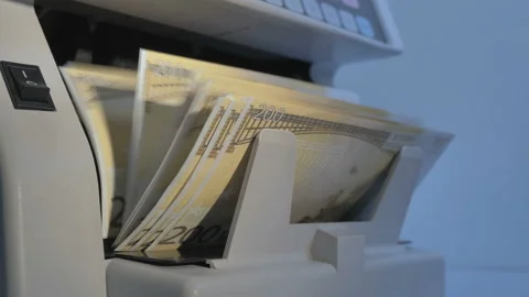 Consider the euro in the bank Video stock 106284053