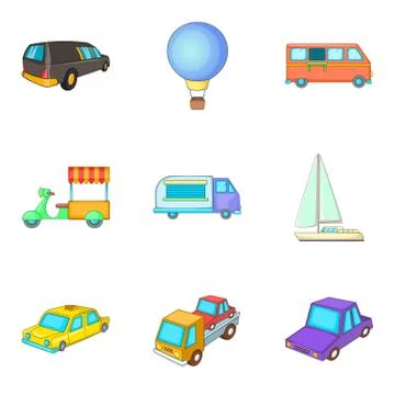 Consignment icons set, cartoon style Stockillustratie