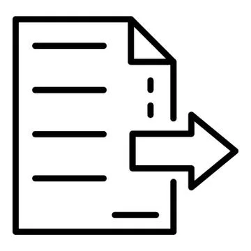 Consignment note on goods icon, outline style Stockillustratie