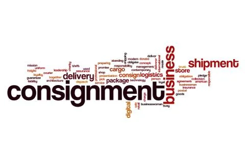 Consignment word cloud Stock Illustration