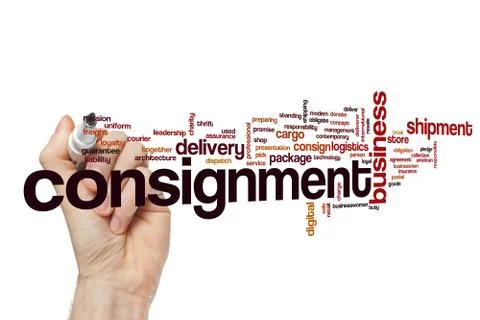 Consignment word cloud Stock Illustration