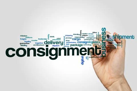 Consignment word cloud Stock Illustration