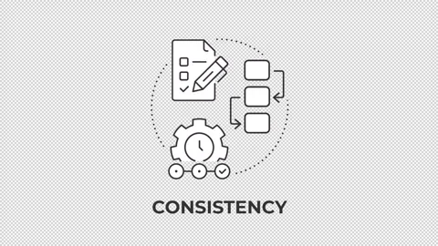 Consistency animated line concept icon Stock Footage 346720234