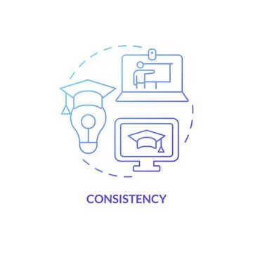 Consistency blue gradient concept icon Stock Illustration