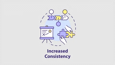 Consistency concept icon animation Stock Footage 296582151