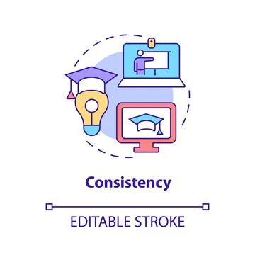 Consistency concept icon Illustrazione stock