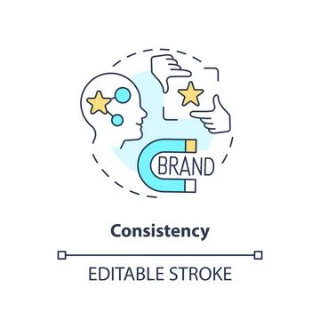 Consistency concept icon 스톡 일러스트
