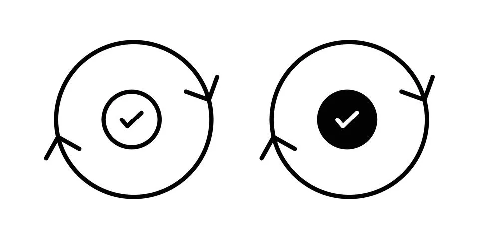 Consistency icon vector template set in black Stockillustratie