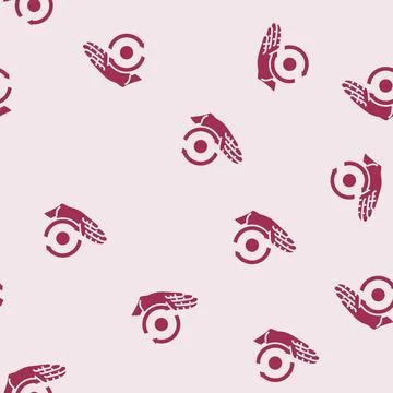 Consistency motivation glyph seamless pattern Stock Illustration