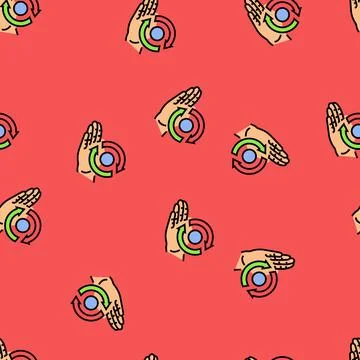 Consistency motivation vector seamless pattern Stock Illustration