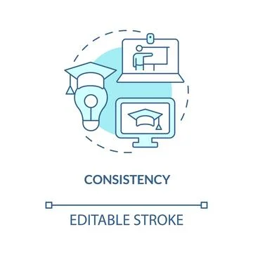 Consistency turquoise concept icon Illustrazione stock