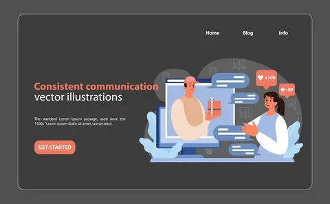 Consistent Brand Communication. An inviting vector illustration portraying the Ilustración de archivo