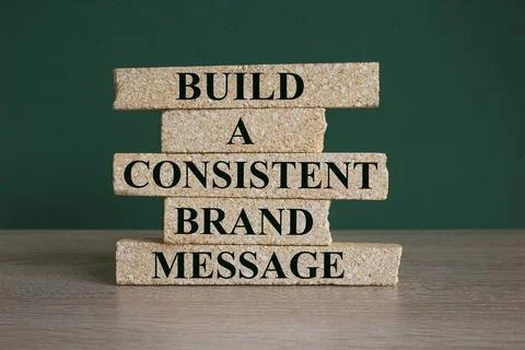 Consistent brand message symbol. Stock Photos