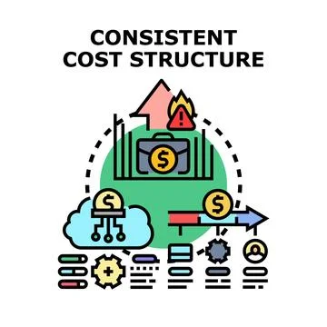 Consistent cost structure planning and financial risk management Stock Illustration