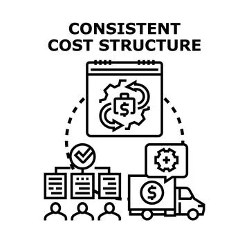 Consistent cost structure planning and finance management Stock Illustration