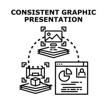 Consistent graphic presentation ensuring brand identity design Stock Illustration