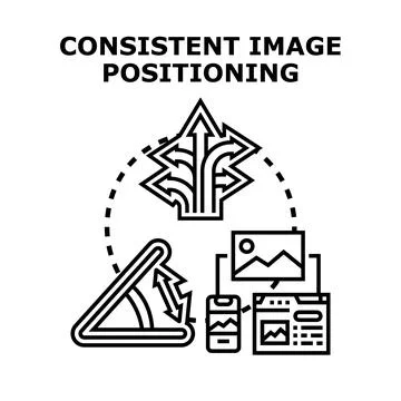 Consistent image positioning across multiple digital platforms 库存插图