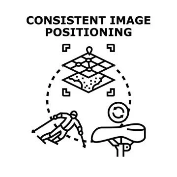 Consistent image positioning vector concept Stock Illustration