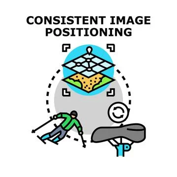 Consistent image positioning vector concept Stock Illustration