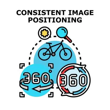 Consistent product image positioning creating virtual reality content Stock-Illustration