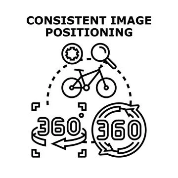 Consistent product image positioning creating virtual reality content Stock-Illustration