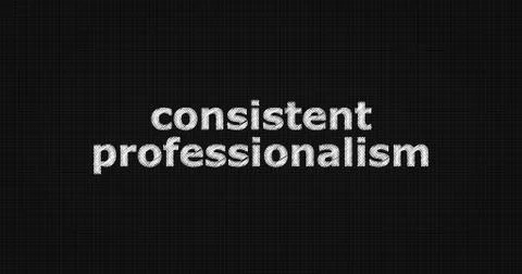 CONSISTENT PROFESSIONALISM text on boardard Illustrazione stock