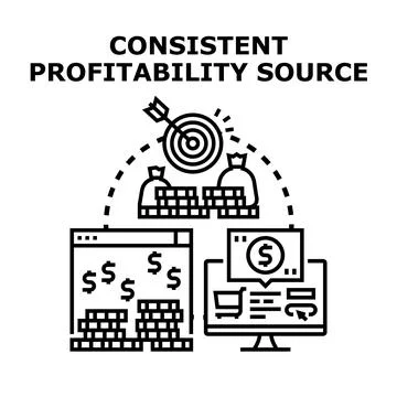 Consistent profitability source for business growth concept Illustrazione stock