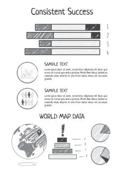 Consistent Success Statistics Vector Illustration イラスト素材