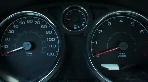 Console as car starts and is shut off Stock Footage 8906407