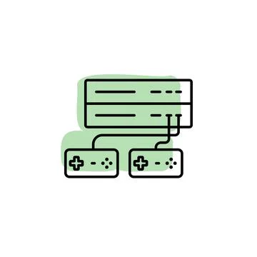 Console, game, game controller with color shadow vector icon in esport set 스톡 일러스트