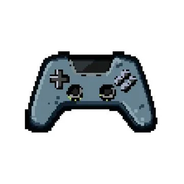 Console gamepad pixel art vector illustration Illustrazione stock