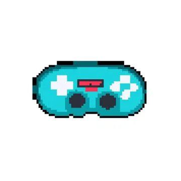 Console gamepad pixel art vector illustration Stock Illustration