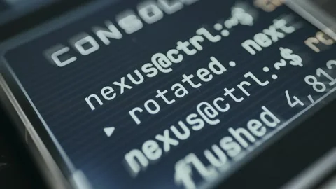 Console interface indicating a system check Stock Footage 335484490