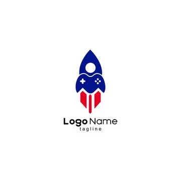 Console rocket logo design vector Stock-Illustration