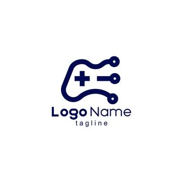 Console tech logo design vector Illustrazione stock
