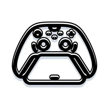 Console video game controller playing digital entertainment icon Stock Illustration