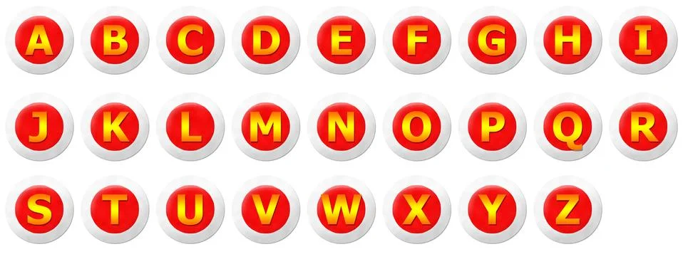 Consonant set Stock Illustration