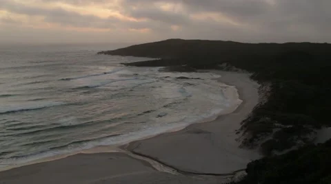 Conspicuous Beach in South West Australia at dusk Stock Footage 59779594