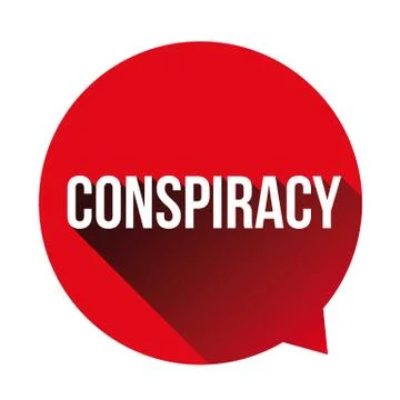 Conspiracy sign speech bubble Stock Illustration