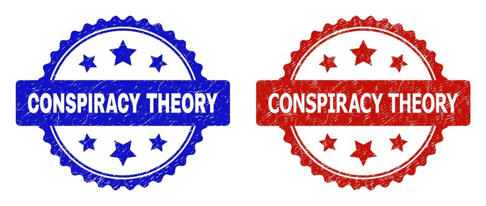 CONSPIRACY THEORY Rosette Watermarks Using Corroded Texture 库存插图