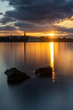 Constance at Lake Constance sunset Stock Photos