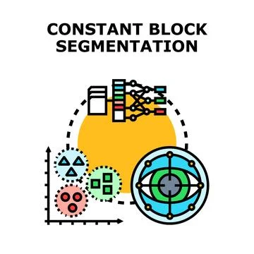 Constant block segmentation strategy for data analysis Stock Illustration
