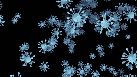 A constant flow of virus cells. 3d animation Stock Footage 346242102