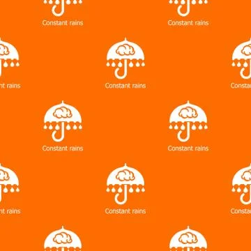 Constant rain pattern vector orange Illustrazione stock