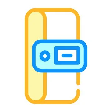 Constant temperature control sensor color icon vector illustration Stock Illustration